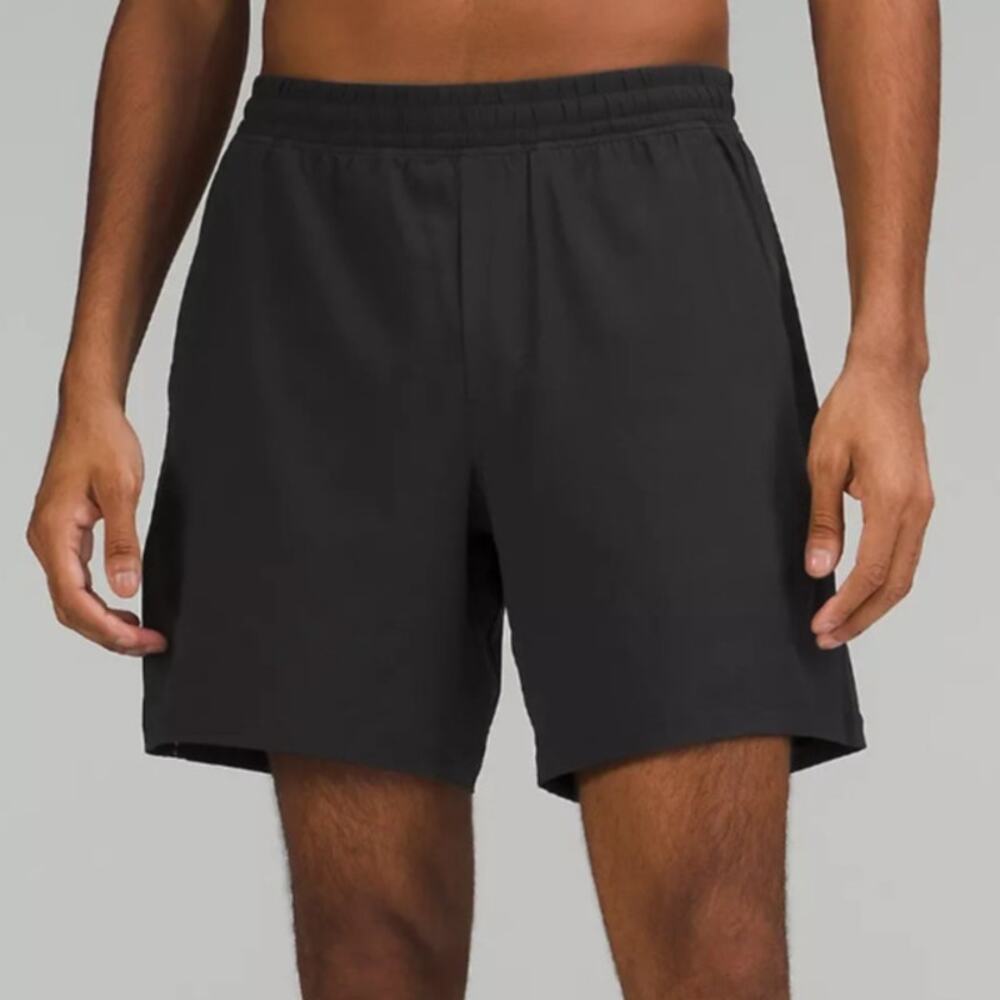 LULULEMON Pace Breaker Short 7" Unlined Mens black athletic shorts lightweight